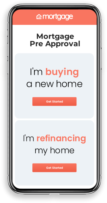 E -Mortgage home page view on mobile